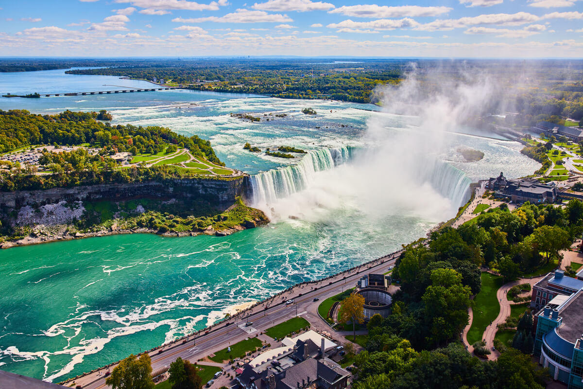Aerial view of Niagara Falls